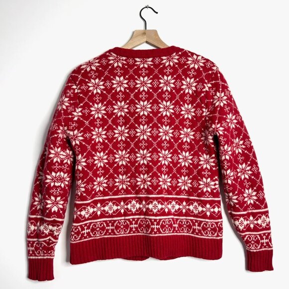 VINTAGE Casual Corner Wool Nordic Cardigan - Picture 5 of 8